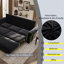 Canapé Chesterfield, canapé-lit gigogne de 93,7 po, canapé-lit convertible en velours 3 en 1 avec garniture cloutée et accoudoirs roulés, canapé-lit multifonctionnel pour le salon, la chambre à coucher-131049969-131049967