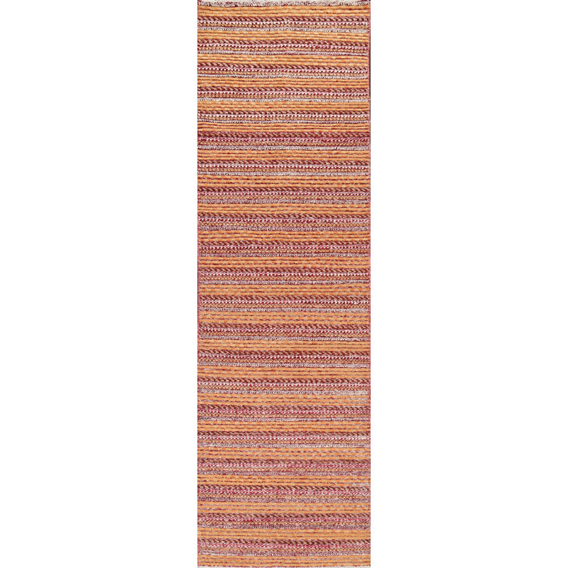Gabbeh Kashkoli One-of-a-Kind 2'5" X 10'6" New Age Runner Wool Area Rug in Multicolor