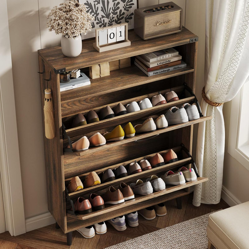 Armoire à chaussures, Noyer foncé