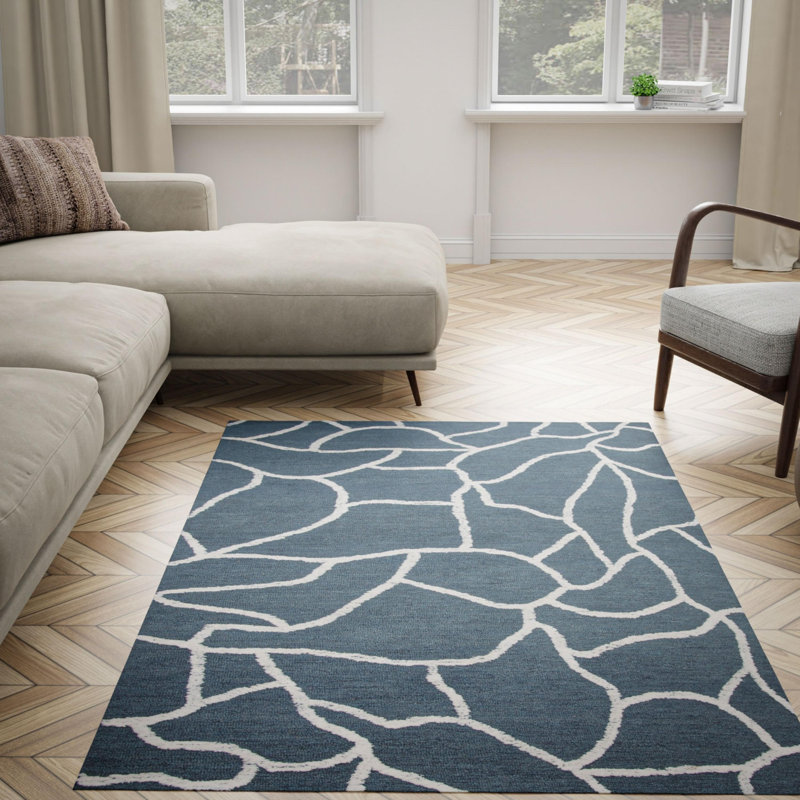 100% Wool Hand Tufted Area Rug, Rectangle 7' 9" x 9' 9"