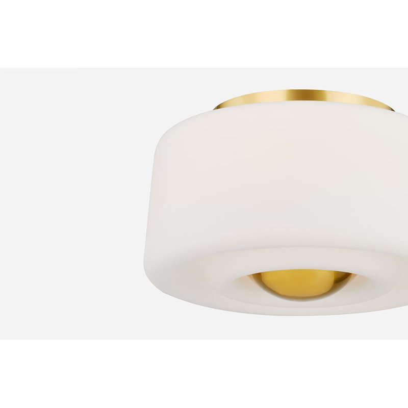 Plafonnier encastré 2 lumières Ciela, Laiton antique