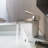 Blossom Brushed Nickel Solid Brass Single Hole Bathroom Faucet – Modern Vanity Sink Faucet with High Arc Spout, Single Handle, and Water Supply Lines-26720414-49185341
