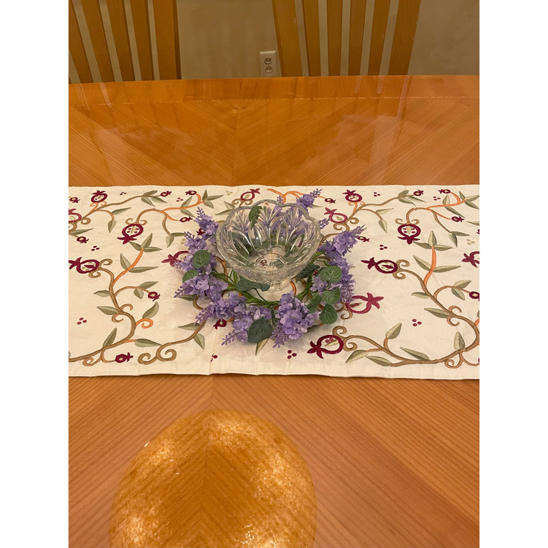 2 Piece Lilac Candle Ring, 7" H x 7" W x 2" D