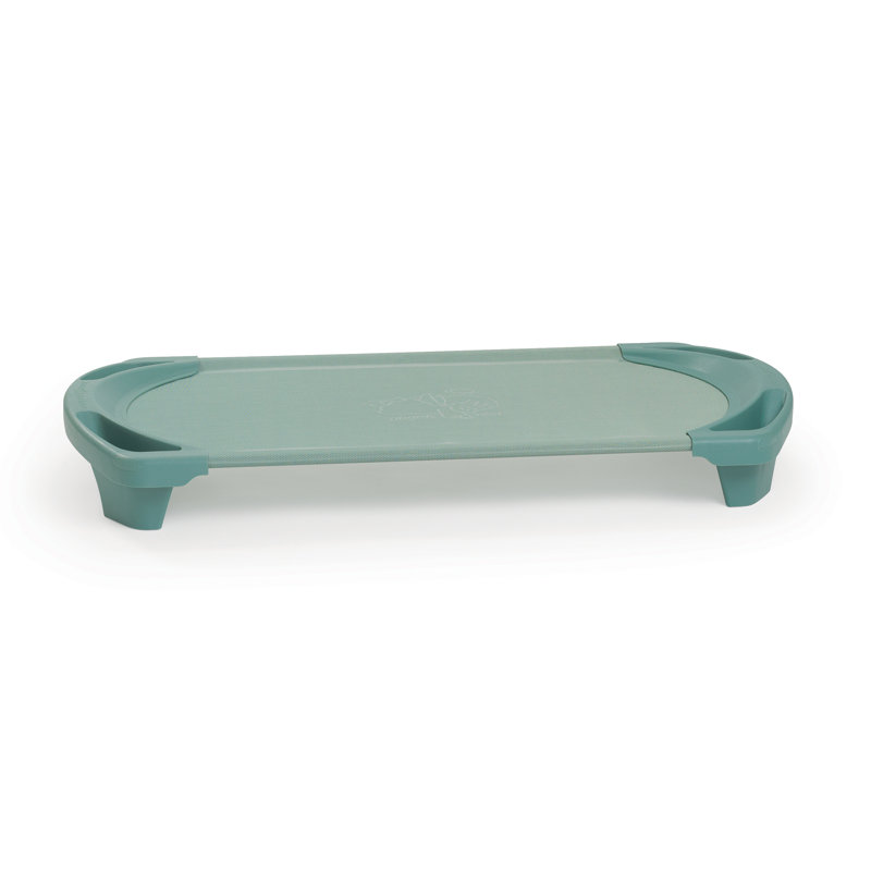 Teal Vinyl Mesh Rectangular Toddler Nap Cot