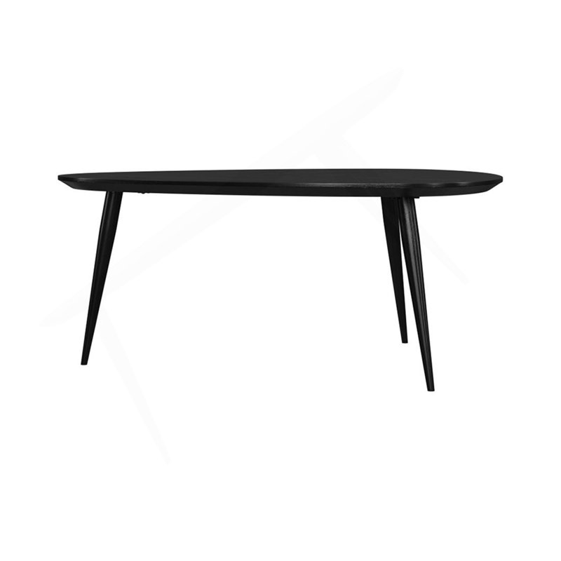 Table basse triangulaire en bois, noir