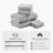 500 GSM 100% Turkish Cotton Light Grey Oversized 4-Piece Towel Set-103688328-112079029