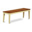 L'ensemble de table de cuisine 6 pièces contient une table de salle à manger rectangulaire avec feuille papillon et 4 chaises de salle à manger avec banc, babeurre et cerise-25226584-124360778