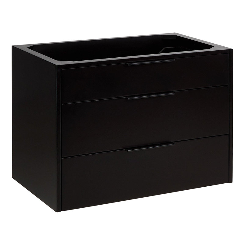 Meuble-lavabo double 30 po Dita - armoire seulement, Noir