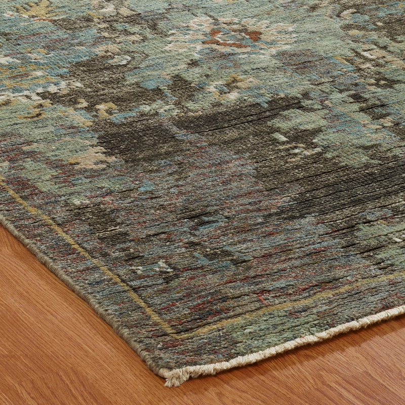 Tapis noué à la main Tarnish, Rectangulaire 2 pi x 3 pi