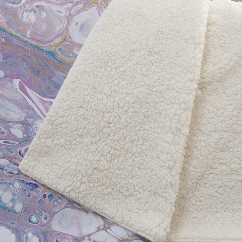 Addison Machine Washable Sherpa Abstract Throw Blanket