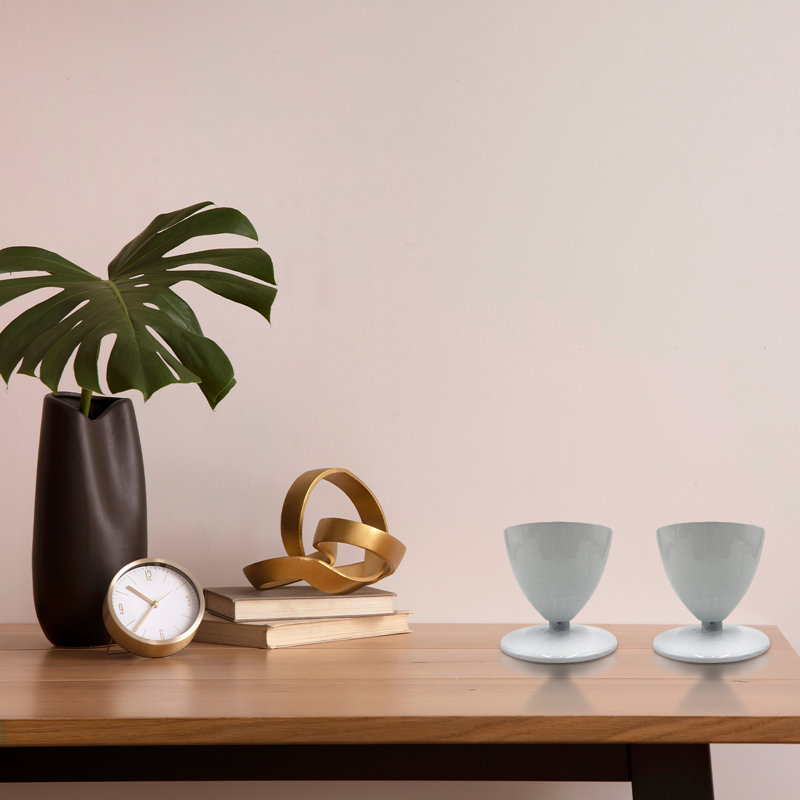 Chandelle conique en aluminium, Blanc, H 4 po x l 4 po x P 4 po