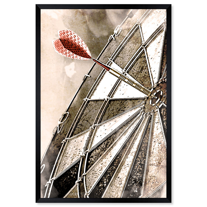 Impression de fléchettes Bullseye, H 36 po x l 24 po x P 0,5 po, Encadré