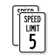 SignMission Speed Limit 5 Mph Aluminum Sign | Wayfair