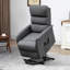 Fauteuil inclinable électrique avec massage par vibration, fauteuil inclinable en tissu pour personnes âgées avec télécommande, poches latérales, gris