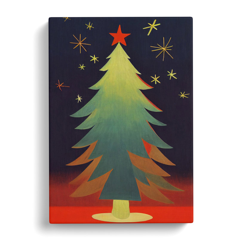 Christmas Tree Design - Wrapped Canvas, 60cm H x 40cm W x 3cm D