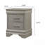 Table de chevet de chambre à coucher à deux tiroirs de style moderne glam 1pc, bois massif au fini champagne, touffeté en cristal en forme de diamant, texture crocodile-178388808