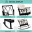 Chaise berçante Backyard, siège de véranda en aluminium Look. Coussin confortable, fabrication stable, siège de détente extérieur avec résistance - berçant, style, kaki