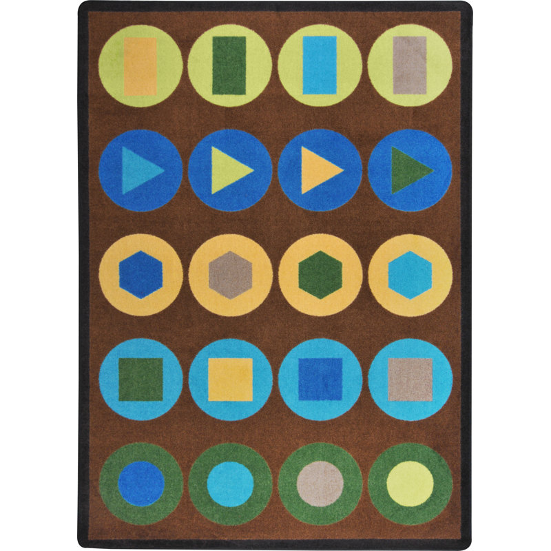 Tapis encerclé, Rectangle 5 pi 4 po x 7 pi 8 po