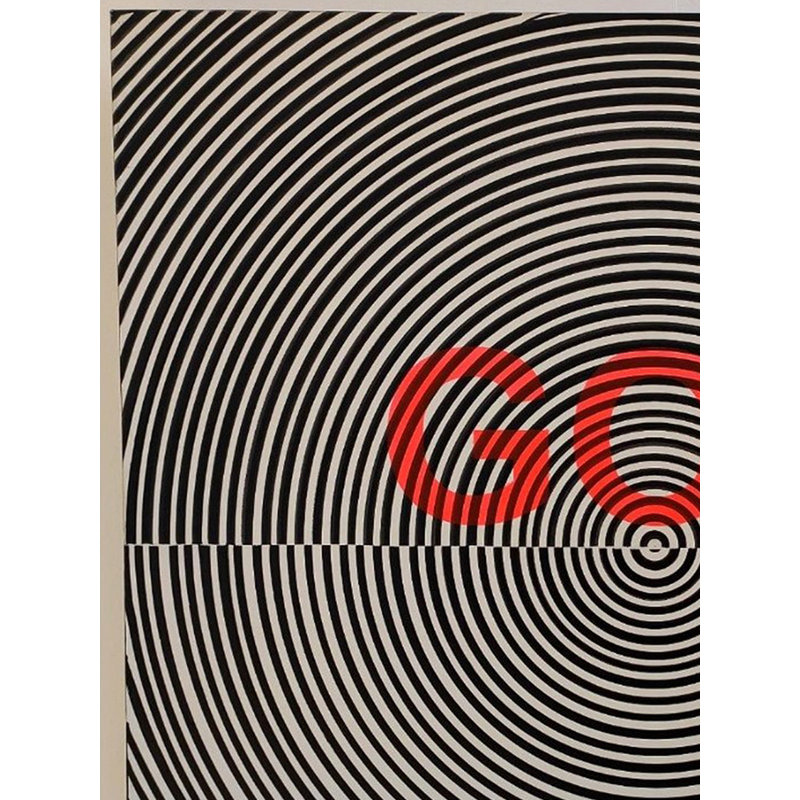 Illusion of God Acrylic Painting by Ghanshyam Gupta – 24" x 24" Modern Abstract Canvas Art with Optical Illusion
