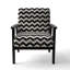 Fauteuil d'appoint en velours Snowflake Zigzag
