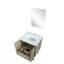 Meuble-lavabo rustique avec plateau en marbre Miroir