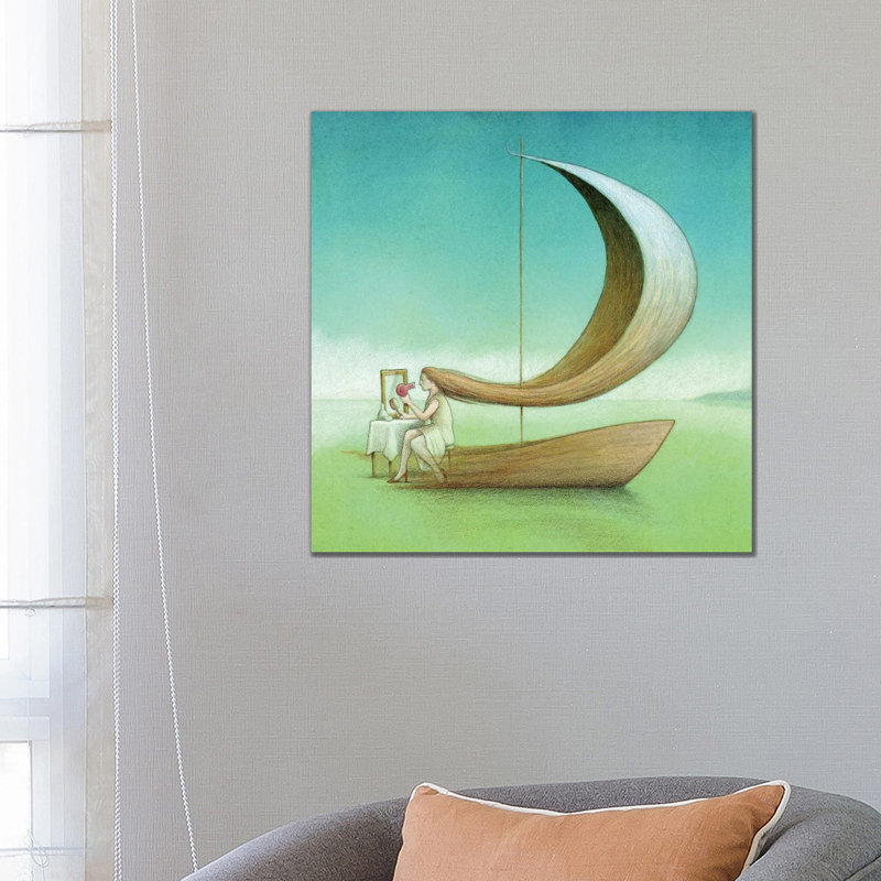 Woman by Pawel Kuczynski - Painting on Canvas, 66.04 cm H x 66.04 cm W x 1.91 cm D, Wrapped Canvas