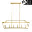Lustre rectangulaire en acier à 6 lumières à intensité variable pour la cuisine, certifié UL-1830333800