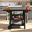 Table de barbecue à 2 niveaux avec panier frontal et tablettes latérales Royal Gourmet, noir