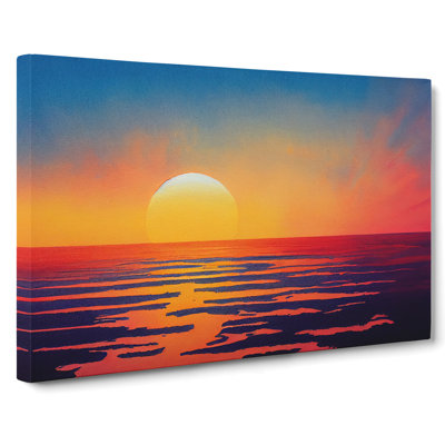Spirited Sunset Seascape - Wrapped Canvas