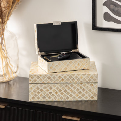 2 Piece Handmade Decorative Box Set