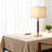 Modern LED Table Lamp With Dimmable Switch, Natural Wood Base And Linen Shade For Bedroom, Living Room, Office Desk, And Nightstand