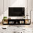 78.7'' W TV Stand Media Console With Glass Doors And Light