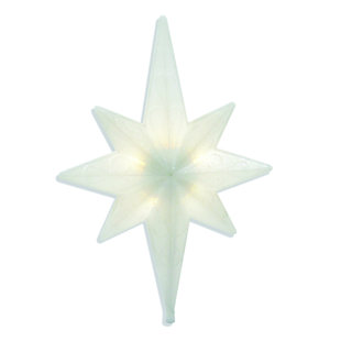 Battery Operated Iridescent Swirl LED Bethlehem Star Tree Topper