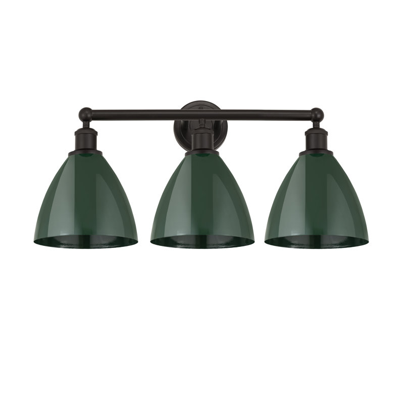 Anglie 3 - Light Dimmable Vanity Light, Green, Oil Rubbed Bronze