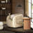 Zenaida 33" Fur Swivel Upholstered Barrel Accent Arm Chair