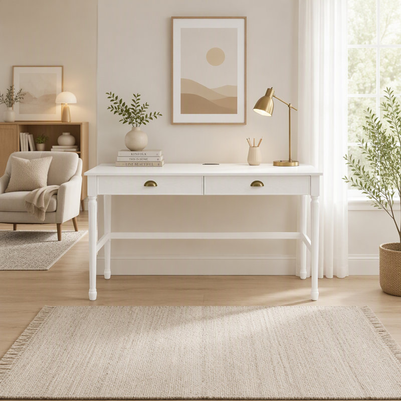 Bureau de 152 cm (60 po) pour la maison, bureau en bois, table d'étude, poste de travail moderne multifonctionnel/table de coiffeuse