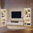 Geometric Arched 5-Shelf Art Display Bookcase