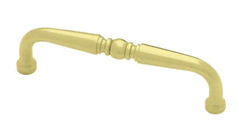 (5 Pack) 4 inch Turned Design Wire Pull Solid Brass