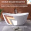 Baignoire de trempage autoportante 66 po