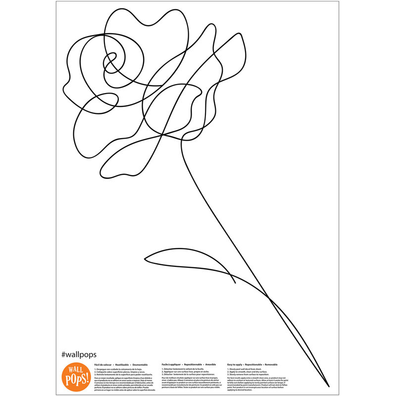 Décalcomanie murale rose doux
