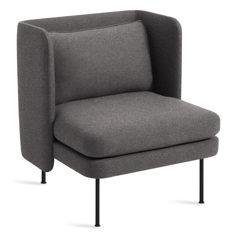 Bloke Club Chair, Gabro Gray Wool, Oblivion