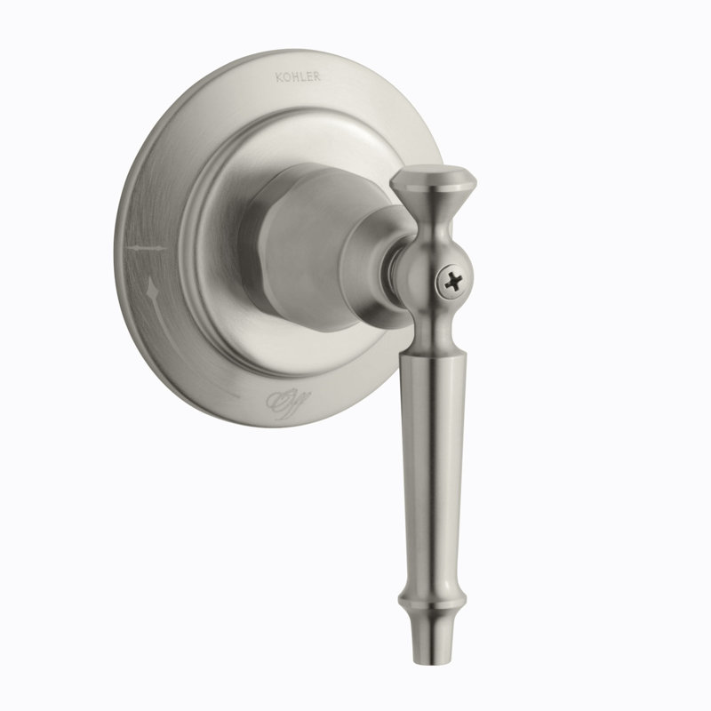Garniture de valve à contrôle de volume avec poignée levier Antique ™, valve non incluse, Nickel poli vibrant