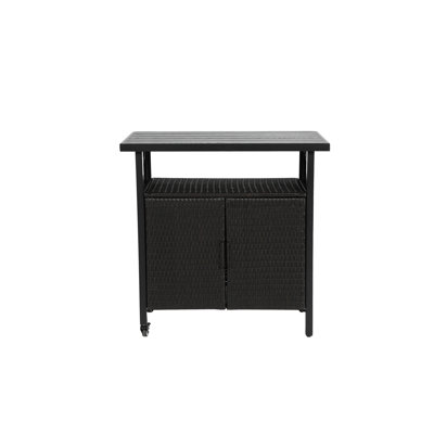 Outdoor Wicker Bar Cart （Only Include Table)