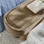 Banc décoratif en velours performance taupe Mossi-93556399
