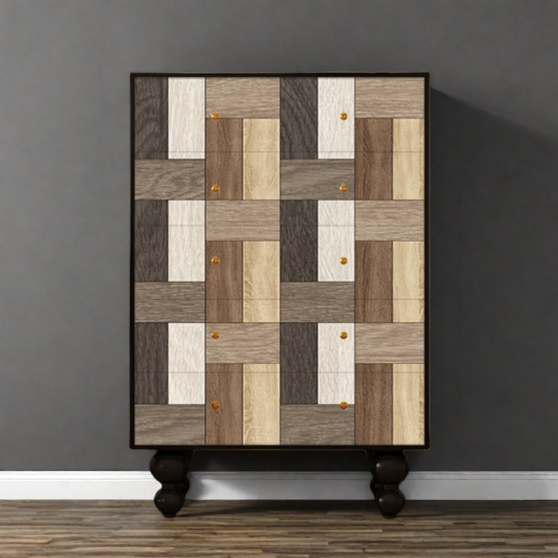 Commode de rangement moderne en bois à cinq tiroirs