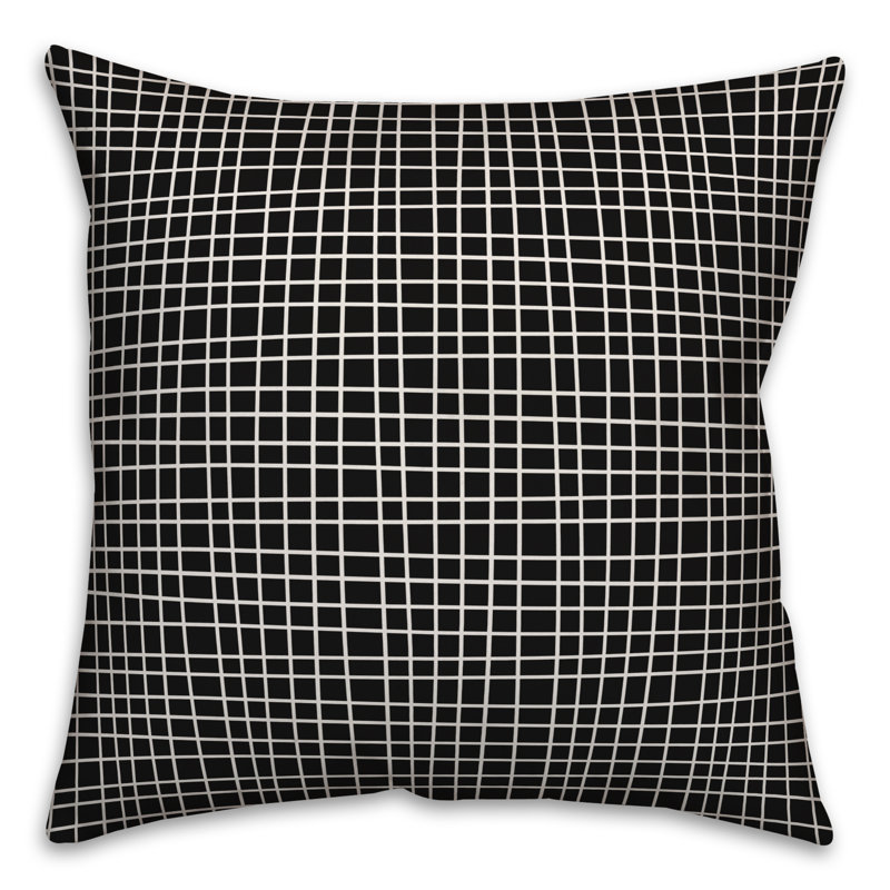  Boxes Throw Pillow, Black, 16" x 16"