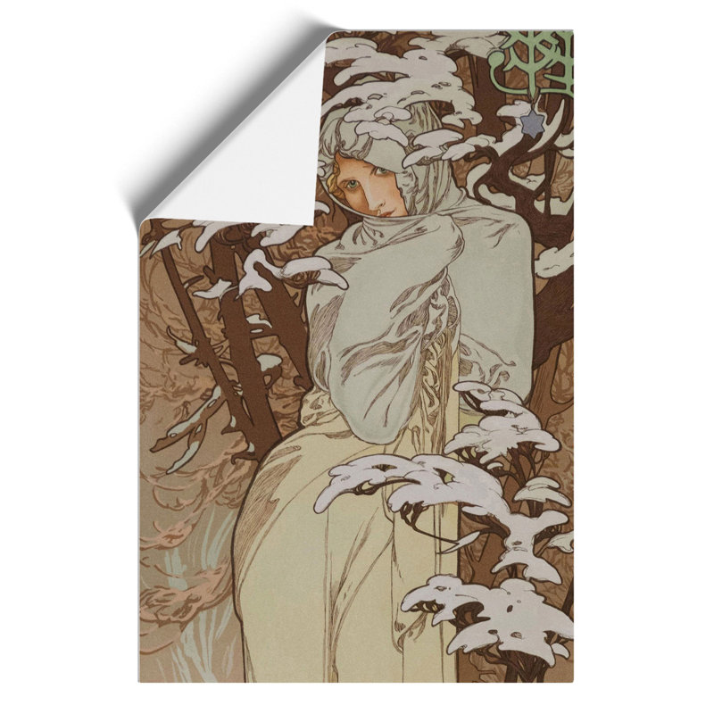 Winter by Alphonse Mucha - Frameless Print, 42cm H x 30cm W x 0.1cm D