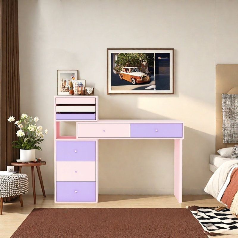 Commode de chambre rétractable, Rose / Mauve