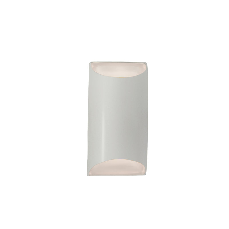 Beda Ceramic LED Wall Light, 10.75" H x 5.5" W x 4" D, Matte White