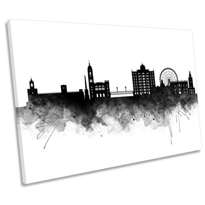 Malaga City Skyline - Wrapped Canvas Print